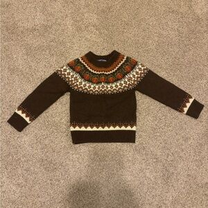 Kiel James Patrick Brown and Cream Kids Sweater